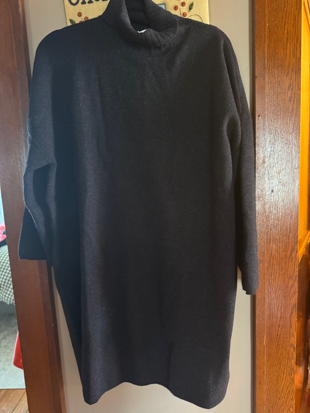 Pomander Place Black Long Sleeve Turtleneck Dress